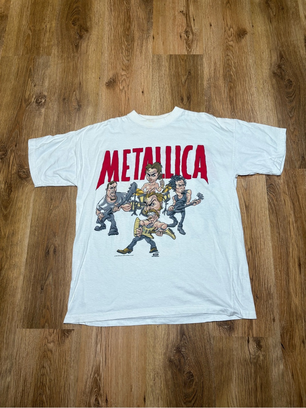 Metallica Chavez Cartoon T shirt 1997 North American Tour Giant XL Vintage